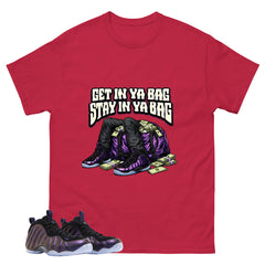Get In Ya Bag Graphic Tee, Shirt to Match Air Foamposite One Eggplant, Air Foamposite Unisex Purple Shirt