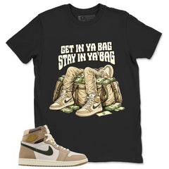 Get In Ya Bag Shirt - Match Cream Wmns Air Jordan 1 Khaki