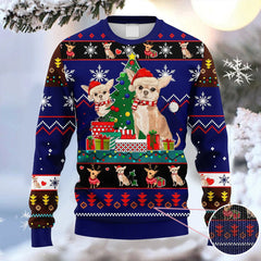 Chihuahua Wear Santa Hat Christmas Sweater Cute Xmas Sweaters Gifts For Chihuahua Lovers - Zadago