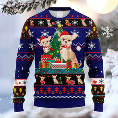 Chihuahua Wear Santa Hat Christmas Sweater Cute Xmas Sweaters Gifts For Chihuahua Lovers - Zadago