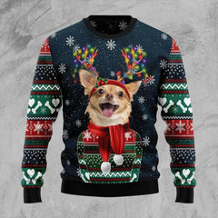 Chihuahua Christmas Ugly Sweater Cute Dog Graphic Christmas Gift Ideas For Dog Lovers - Zadago