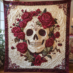 Rose Wrapped Skull WN0411003CL Quilt