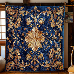 Gold Flower Pattern WY0312043CL Quilt