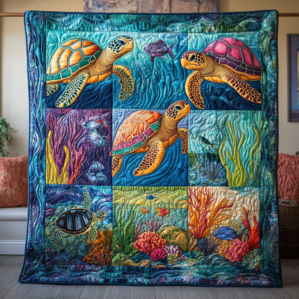 Coral Turtle Habitat WP2611020CL Quilt