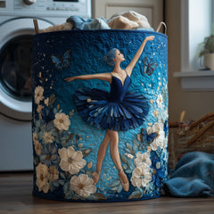 Ballerina Garden Quilted Laundry Basket Ballerina Floral Laundry Hamper Gifts For Living Rooms