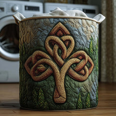 Celtic Knot Tree Of Life Quilted Laundry Basket Celtic Knot Shamrocks Storage Basket Gift Ideas