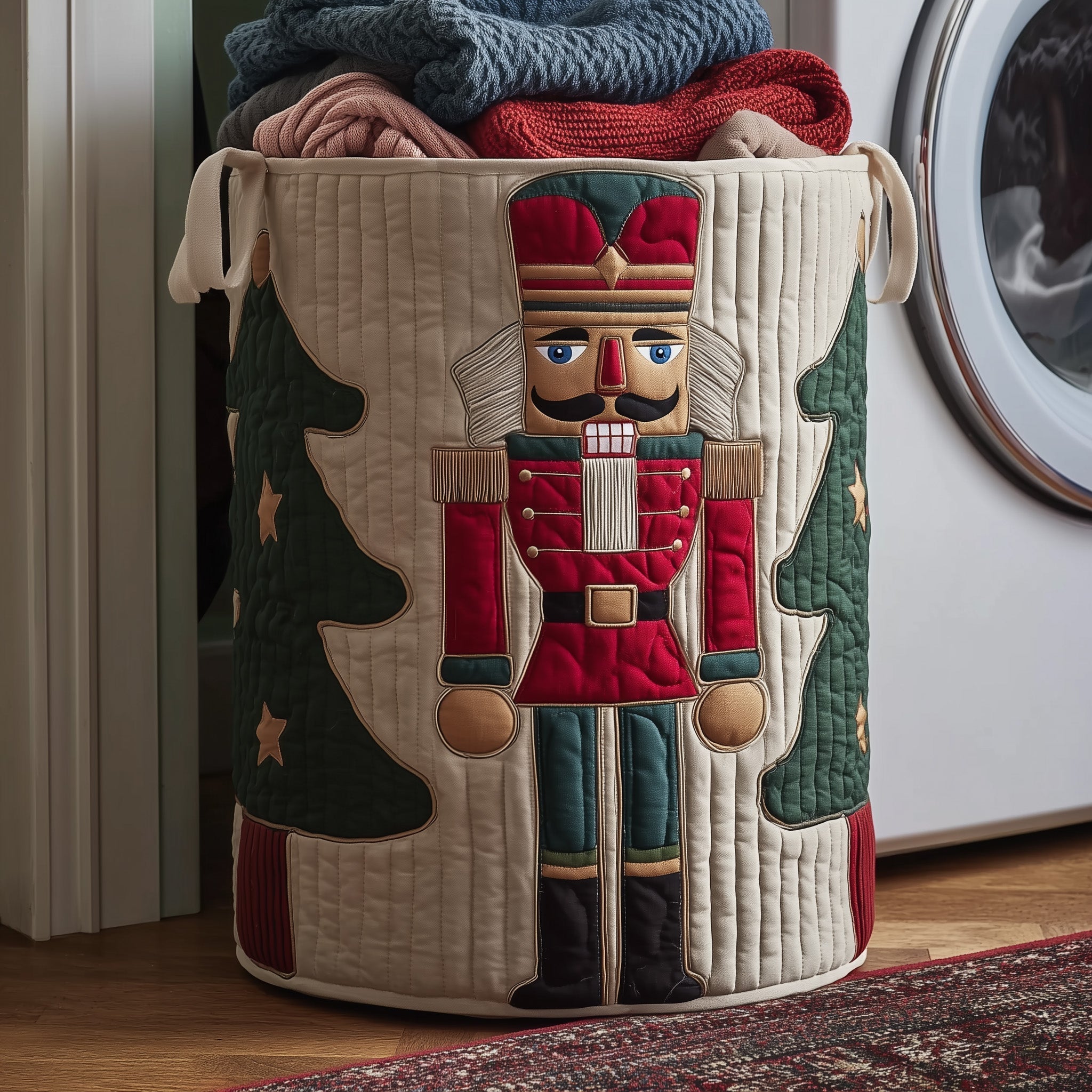 Nutcracker Christmas Quilted Laundry Basket Nutcracker Christmas Tree Storage Basket New Gift