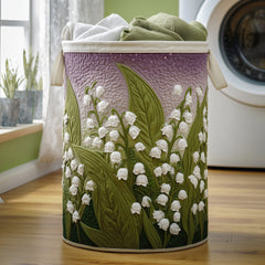 Lily Of The Valley Quilted Laundry Basket Floral Garden Laundry Hamper Ideas Gift