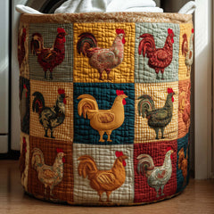 Rooster Patchwork Quilted Laundry Basket Rooster Lover Laundry Hamper New Home Ideas