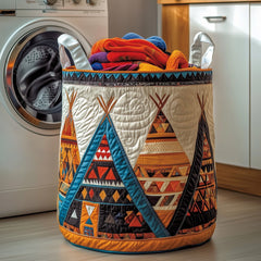 Teepee Dreams Quilted Laundry Basket Teepee Tent Patchwork Clothes Hamper Gift For Grandma