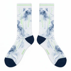 Ghost Green Sneaker Match Socks – Air Jordan 6 Low Inspired Mid-Calf Unisex Crew Socks