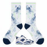 Ghost Green Sneaker Match Socks ā Air Jordan 6 Low Inspired Mid-Calf Unisex Crew Socks