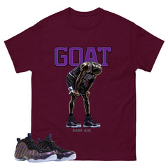 Goat MJ Graphic Tee, Shirt to Match Air Foamposite One Eggplant, Air Foamposite Unisex Purple Shirt