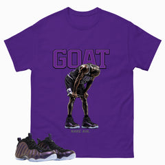 Goat MJ Graphic Tee, Shirt to Match Air Foamposite One Eggplant, Air Foamposite Unisex Purple Shirt