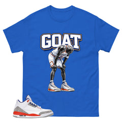 Goat MJ Shirt - Match Blue Air Jordan 3 Knicks