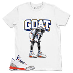 Goat MJ Shirt - Match Blue Air Jordan 3 Knicks