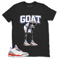 Goat MJ Shirt - Match Blue Air Jordan 3 Knicks