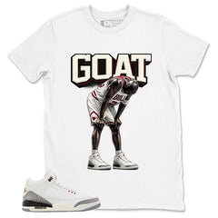 Goat MJ Shirt - Match Jordan 3 White Cement Reimagined
