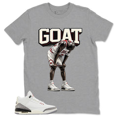 Goat MJ Shirt - Match Jordan 3 White Cement Reimagined