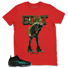 Goat Rare Air Shirt - Match Air Foamposite Pro Pine Green