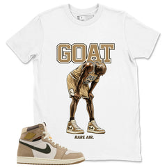Goat Rare Air Shirt - Match Cream Air Jordan Wmns 1 Khaki
