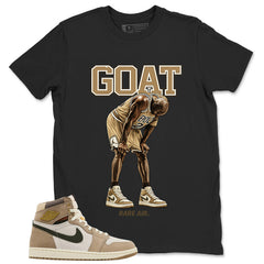 Goat Rare Air Shirt - Match Cream Air Jordan Wmns 1 Khaki