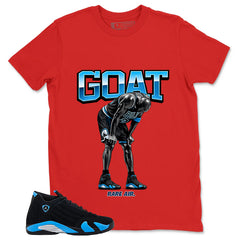 Goat Shirt - Match Air Jordan 14 Black University Blue 2026