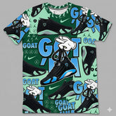 Got 'Em All Over Print Shirt Match Air Jordan 14 Black University Blue