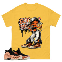 Got Em Lady Graphic Tee, Shirt to Match Air Foamposite One Copper, Air Foamposite Unisex Black Shirt