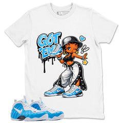 Got Em Lady Graphic Tee, Shirt to Match Air Foamposite Pro University Blue, Air Foamposite Unisex Blue Shirt