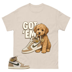 Got Em Doodle Shirt - Match Cream Wmns Air Jordan 1 Khaki