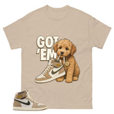 Got Em Doodle Shirt - Match Cream Wmns Air Jordan 1 Khaki