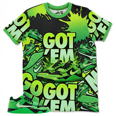 Got 'Em Sneaker All Over Print Shirt Match Travis Scott x Air Jordan Jumpman Green Spark