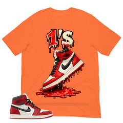 Graphic Tee 1's Dripping Shirt - to Matching Air Jordan 1 Chicago Lost & Found | Zadago