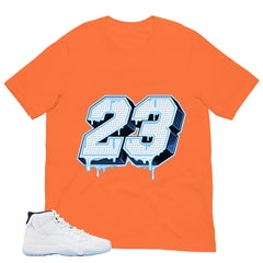 Graphic Tee 23 Dripping MJ Shirt - to Matching Air Jordan 11 Legend Blue | Zadago