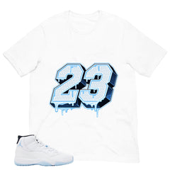 Graphic Tee 23 Dripping MJ Shirt - to Matching Air Jordan 11 Legend Blue | Zadago