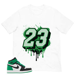 Graphic Tee 23 Dripping Shirt - to Matching Air Jordan 1 Lucky Green | Zadago