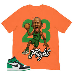 Graphic Tee 23 Flight MJ Shirt - to Matching Air Jordan 1 Lucky Green | Zadago