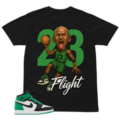 Graphic Tee 23 Flight MJ Shirt - to Matching Air Jordan 1 Lucky Green | Zadago