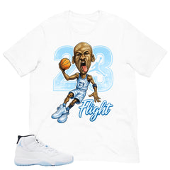 Graphic Tee 23 Flight Shirt - to Matching Air Jordan 11 Legend Blue | Zadago