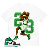 Graphic Tee 23 Legend MJ Shirt - to Matching Air Jordan 1 Lucky Green | Zadago