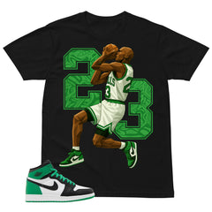 Graphic Tee 23 Legend MJ Shirt - to Matching Air Jordan 1 Lucky Green | Zadago
