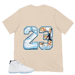 Graphic Tee 23 Legend MJ Shirt - to Matching Air Jordan 11 Legend Blue | Zadago