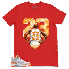 Graphic Tee 23 MJ Shirt - to Matching Air Jordan 3 Orange Citrus | Zadago