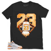 Graphic Tee 23 MJ Shirt - to Matching Air Jordan 3 Orange Citrus | Zadago