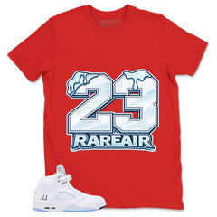 Graphic Tee 23 Rare Air Shirt - to Matching Air Jordan 5 White Metallic | Zadago