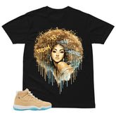 Graphic Tee Afro Queens Shirt - to Matching Air Jordan 11 H-Town | Zadago