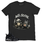 Graphic Tee Anti Social Shirt - to Matching Air Jordan 6 Cap and Gown | Zadago