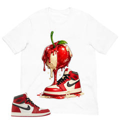 Graphic Tee Apple Dripping Shirt - to Matching Air Jordan 1 Chicago Lost & Found | Zadago