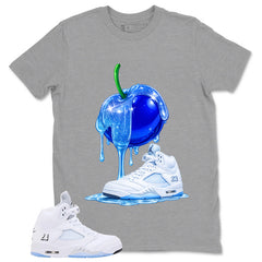 Graphic Tee Apple Dripping Shirt - to Matching Air Jordan 5 White Metallic | Zadago